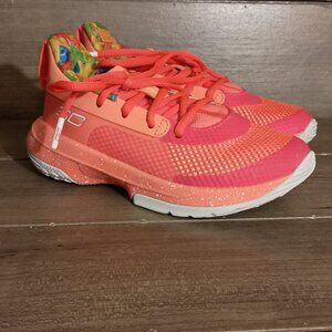 Under Armour Curry 7 Sour Patch Kids Kids Unisex Sneakers Size 12K 3022114-603